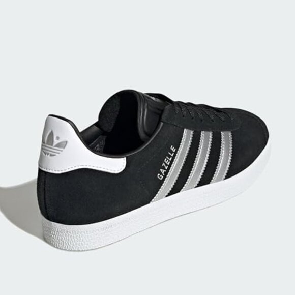 ADIDAS OG Gazelle Sneakers in Black Silver Metallic Colorway Size 7.5 New - Picture 3 of 14